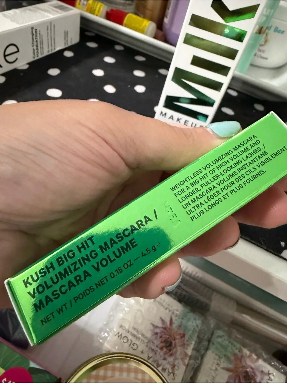 Milk grip set and reflex spray and Boom Kush mini mascara NWT duo